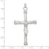 Sterling Silver Polished Crucifix Pendant - QC-5BCBAE11-7974