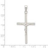 Sterling Silver Polished Crucifix Pendant - QC-603487AD-9432