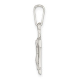 Sterling Silver Polished Crucifix Pendant - QC-A098ABAA-4297