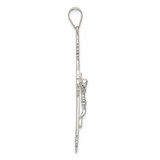 Sterling Silver Polished Crucifix Pendant - QC-FE086E23-5249