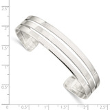 Sterling Silver Polished Cuff Bangle - QB-ADF5A189-6641