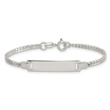 Sterling Silver Polished Curb Link Childrens 6.25 Inch ID Bracelet