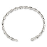 Sterling Silver Polished Curb Link Cuff Bangle