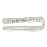 Sterling Silver Polished CZ Beaded Double Fancy Ring - QR-803A180D-2196