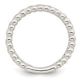 Sterling Silver Polished CZ Beaded Double Fancy Ring - QR-A4931D60-1688