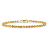 14k 3mm D/C Rope with Lobster Clasp Chain