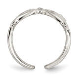 Sterling Silver Polished CZ Butterfly Double Finger Ring - QR-CE402A2F-6129