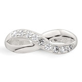 Sterling Silver Polished CZ Infinity Adjustable Toe Ring - QR-ED97E666-8748