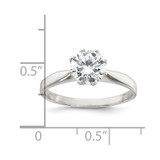 Sterling Silver Polished CZ Ring - QR-2A9AB37C-4763