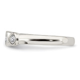 Sterling Silver Polished CZ Ring - QR-310E72C4-7346