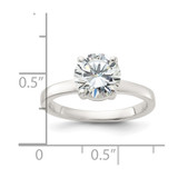 Sterling Silver Polished CZ Ring - QR-A3CFA1ED-1087