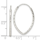 Sterling Silver Polished D/C Endless Hoop Earrings - QE-8BF51729-5998