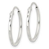 Sterling Silver Polished D/C Endless Hoop Earrings - QE-C0B9FAFD-4925