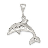 Sterling Silver Polished Dolphin Pendant - QC-AF707669-7544