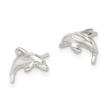 Sterling Silver Polished Dolphin Post Earrings - QE-E48CA73C-8018