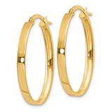 14K 3mm Oval Hoop Earrings - PR-1F376CDA-8241