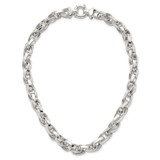 Sterling Silver Polished Double Twisted Link 18 inch Necklace