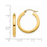 14k 3mm Polished Square Hoop Earrings - TE-3C0E1D4F-2035