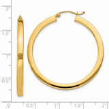 14k 3mm Polished Square Hoop Earrings - TE-6CB38312-1885
