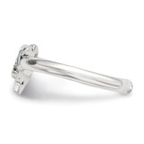 Sterling Silver Polished Enameled Dolphin Toe Ring