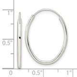 Sterling Silver Polished Endless Oval Hoop Earrings - QE-46936B78-6073