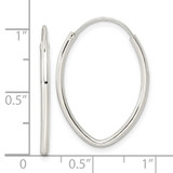 Sterling Silver Polished Endless Oval Hoop Earrings - QE-EB83C4A7-6236