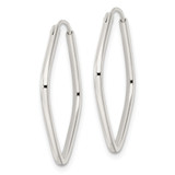 Sterling Silver Polished Endless Square Hoop Earrings