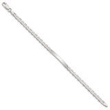Sterling Silver Polished Engraveable Anchor Link ID Bracelet - QI-65482EDA-9965