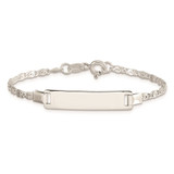 Sterling Silver Polished Engraveable Children's ID Bracelet