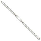 Sterling Silver Polished Engraveable Childrens ID Bracelet - QI-265057A4-6826