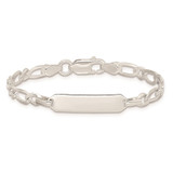 Sterling Silver Polished Engraveable Childrens ID Bracelet - QI-265057A4-6826