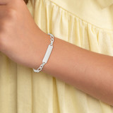 Sterling Silver Polished Engraveable Childrens ID Bracelet - QI-265057A4-6826