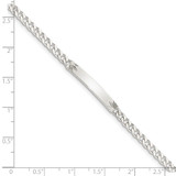 Sterling Silver Polished Engraveable Curb Link ID Bracelet - QI-1913821F-2448