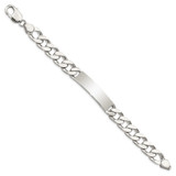 Sterling Silver Polished Engraveable Curb Link ID Bracelet - QI-419A2E14-5498