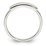 Sterling Silver Polished Engraveable Top Ring - QR-21E42A0F-5281