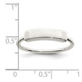 Sterling Silver Polished Engraveable Top Ring - QR-21E42A0F-5281