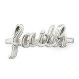 Sterling Silver Polished 'Faith' Ring - QR-D5B4395B-6505