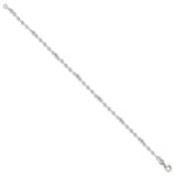 Sterling Silver Polished Fancy Bead Bracelet