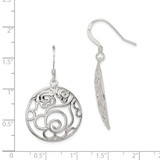 Sterling Silver Polished Fancy Circle Dangle Earrings - QE-2152344E-9295