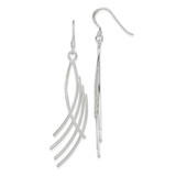 Sterling Silver Polished Fancy Curved Design Dangle Earrings