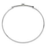 Sterling Silver Polished Fancy CZ Bangle