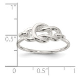 Sterling Silver Polished Fancy Knot Ring - QR-E3A12817-6711