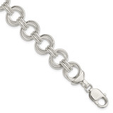 Sterling Silver Polished Fancy Link Bracelet - QG-98EC1A94-7434