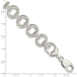 Sterling Silver Polished Fancy Link Bracelet - QG-98EC1A94-7434