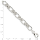 Sterling Silver Polished Fancy Link Bracelet - QG-CF701731-7883