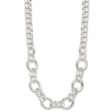 Sterling Silver Polished Fancy Link Necklace - QG-61CDC2CD-7404