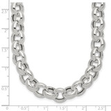 Sterling Silver Polished Fancy Link Necklace - QG-C5CA77F9-8100