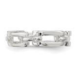 Sterling Silver Polished Fancy Link Ring - QR-7E6CA09D-7780