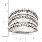 Sterling Silver Polished Fancy Ring - QR-508A803E-7587