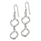 Sterling Silver Polished Fancy Twisted Dangle Earrings - QE-737AF225-9903